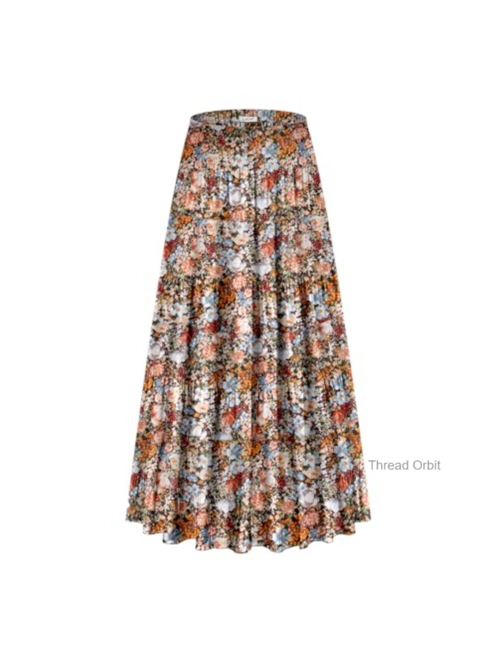 Women's Maxi Skirt with Pockets Pleated A-Line 100% Polyester Flowy